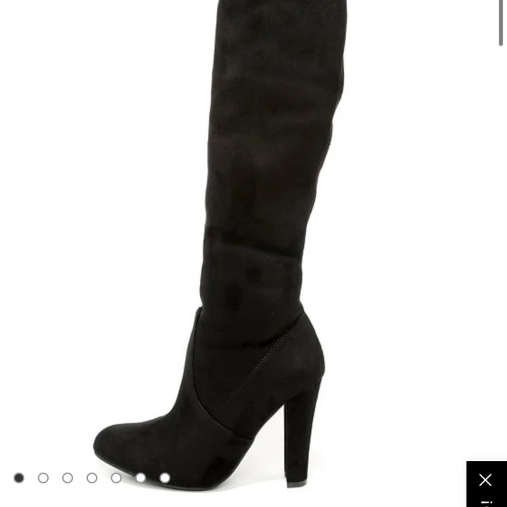Steve Madden Gorgeous Black Suede Over the Knee Boots - Picture 9 of 9